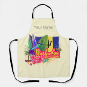 バルバドスレトロカリブのヴィンテージアイランド土産 エプロン (正面)