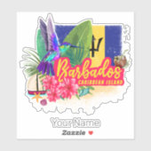 バルバドスレトロカリブのヴィンテージアイランド土産 シール (シート)