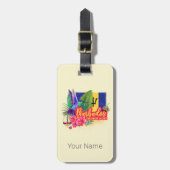 バルバドスレトロカリブのヴィンテージアイランド土産 ラゲッジタグ (正面縦)