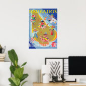 バルバドスレトロヴィンテージ旅行ポスター ポスター (ホームオフィス)