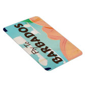 バルバドスヴィンテージ旅行ポスター マグネット (右側)