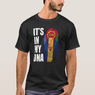 バルバドス人とエリトリア人のミックスDNAフラグヘリテージ Tシャツ