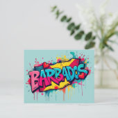 バルバドス休暇あいさつ葉書 ポストカード (スタンド正面)