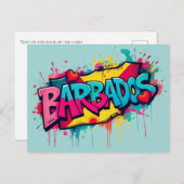 バルバドス休暇あいさつ葉書 ポストカード (正面/裏面)