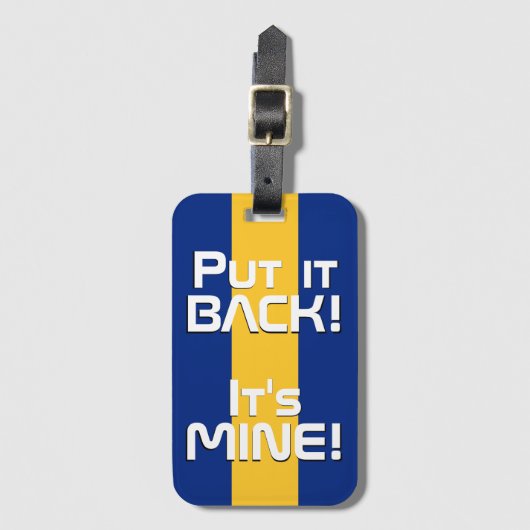 バルバドス国おもしろい旗 ラゲッジタグ (正面縦)