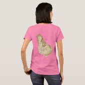 バルバドス国旗と地図dk Tシャツ (裏面フル)