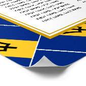 バルバドス国旗のカスタムウェディング120シーティングプラン ポスター (角)