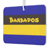 バルバドス国旗のストライプ色 カーエアーフレッシュナー (左)