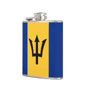 バルバドス国旗のパタ包まれたーン フラスク (左)