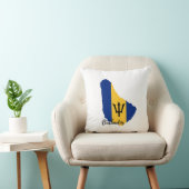 バルバドス国旗の地図 クッション (椅子)