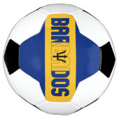 バルバドス国旗の愛らしい愛国心 サッカーボール (回転)