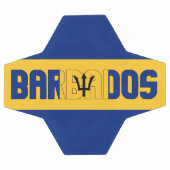 バルバドス国旗の愛らしい愛国心 サッカーボール (フラット)