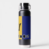 バルバドス国旗の水びん ウォーターボトル (背面)