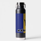 バルバドス国旗の水びん ウォーターボトル (正面)