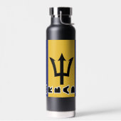 バルバドス国旗の水びん ウォーターボトル (左面)