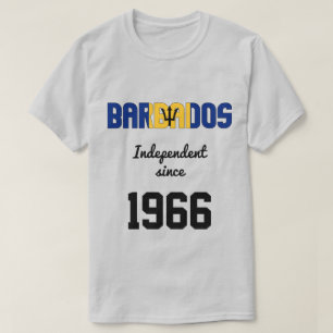 バルバドス国旗の独立性お祝い Tシャツ