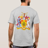 バルバドス国旗の独立性お祝い Tシャツ (裏面)