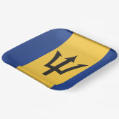 バルバドス国旗の紙プレート ペーパープレート (傾斜あり)