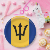 バルバドス国旗の紙プレート ペーパープレート (パーティー)