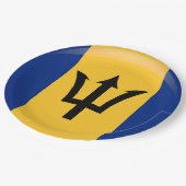 バルバドス国旗の紙プレート ペーパープレート (アングル)