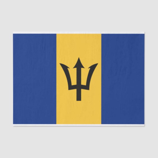 バルバドス国旗ティッシュペーパー 薄葉紙 (正面)