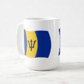 バルバドス国旗マグカップ コーヒーマグカップ (正面左)