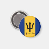 バルバドス国旗&アメリカ – 旅行/スポーツファン マグネット (正面/裏面)