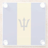 バルバドス国旗 ガラスコースター (裏面)