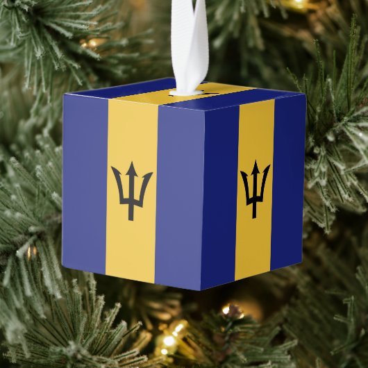 バルバドス国旗 キューブオーナメント (ツリー)