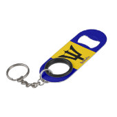 バルバドス国旗 キーホルダー栓抜き (正面アングル)