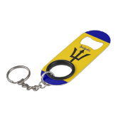 バルバドス国旗 キーホルダー栓抜き (正面アングル)