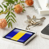 バルバドス国旗 キーホルダー (側面)