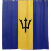 バルバドス国旗 シャワーカーテン (正面)