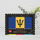 バルバドス国旗&ハッピーニューイヤー最高の/ウィーズカード シーズンカード (スタンド正面)