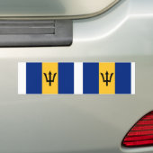 バルバドス国旗 バンパーステッカー (車上)