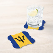 バルバドス国旗 ペーパーコースター (インサイチュ)