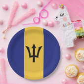 バルバドス国旗 ペーパープレート (パーティー)