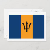 バルバドス国旗 ポストカード (正面/裏面)