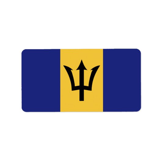 バルバドス国旗 ラベル (正面)