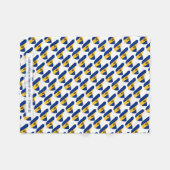 バルバドス国旗 | 罪を愛す | クリスチャン フリースブランケット (正面(横))