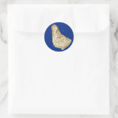 バルバドス地図ステッカー ラウンドシール (バッグ)