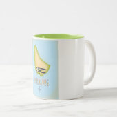 バルバドス地図ヴィンテージ旅行ポスター。 ツートーンマグカップ (正面右)