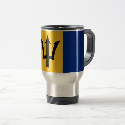 バルバドス州旅行記/コミューターマグ州旗 トラベルマグ (正面右)