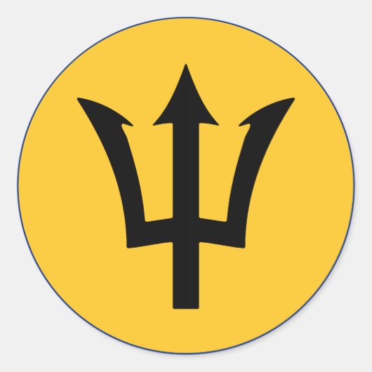 バルバドス州旗 ラウンドシール (正面)