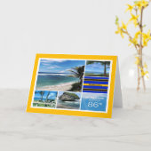 バルバドス海ビュー カード (黄色い花)
