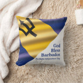バルバドス独立記念日に神のお恵みをカスタマイズ! クッション (ブランケット)