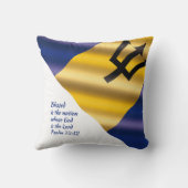 バルバドス独立記念日に神のお恵みをカスタマイズ! クッション (裏面)