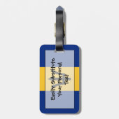 バルバドス簡単ID個人用フラグ ラゲッジタグ (裏面縦)