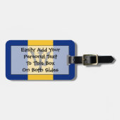 バルバドス簡単ID個人用フラグ ラゲッジタグ (正面横)