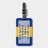 バルバドス簡単ID個人用フラグ ラゲッジタグ (正面縦)